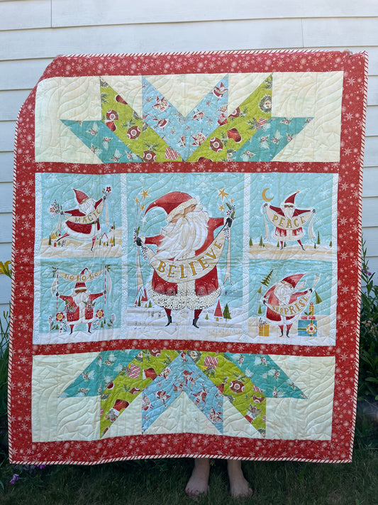 QUILT October Sky Love Santa