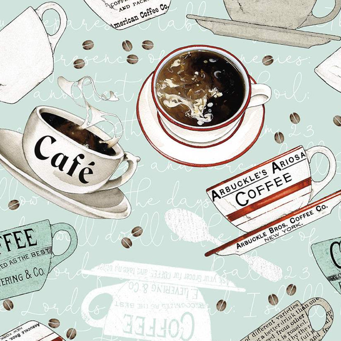COFFEE CHALK Cups aqua