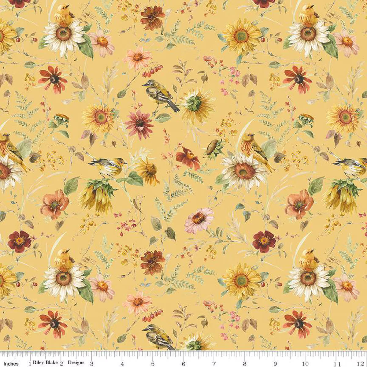 SUNFLOWER WHISPERS Prairie yellow - 28" REMNANT