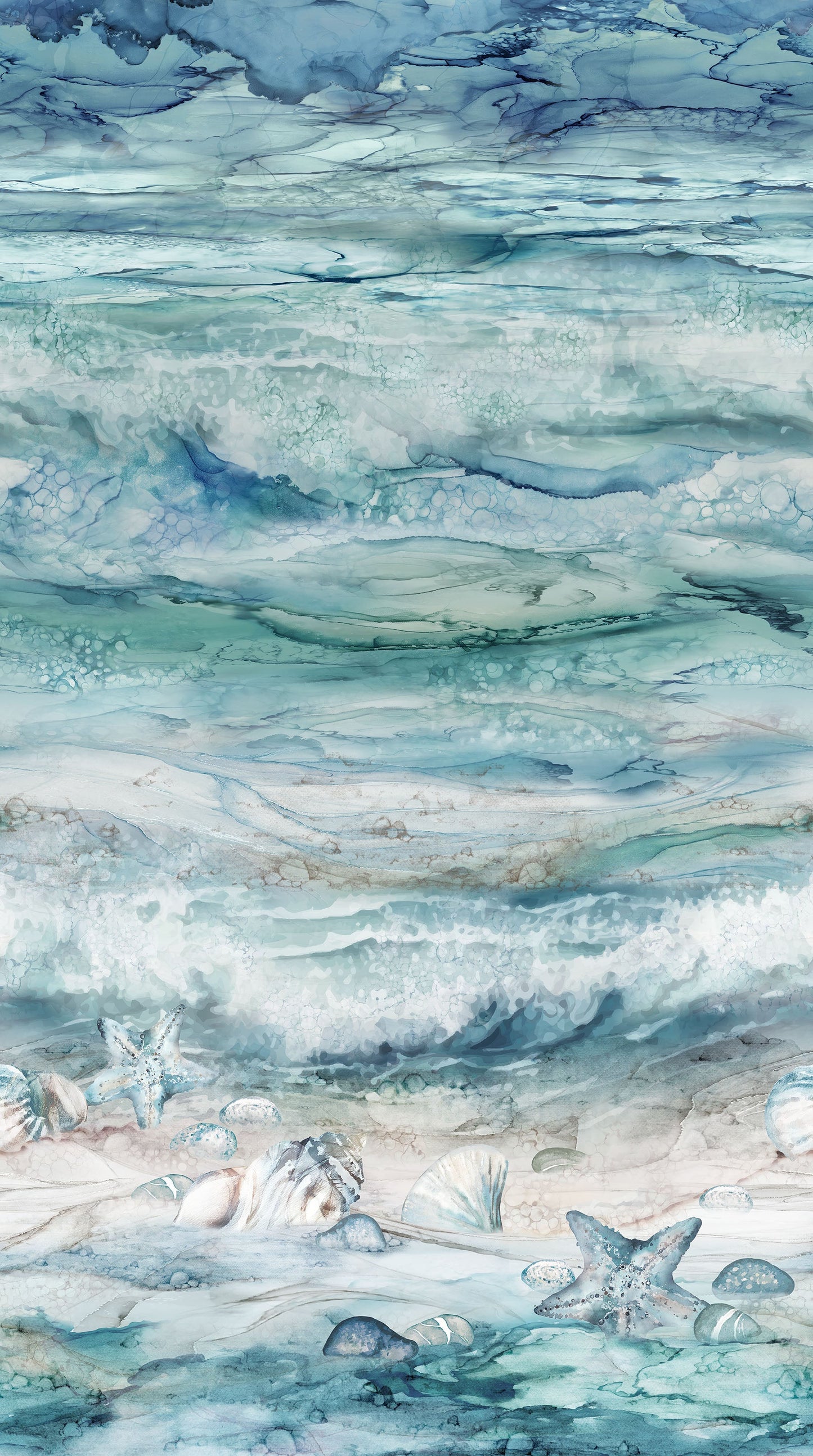 SEA BREEZE Ombre pale multi 24" repeat