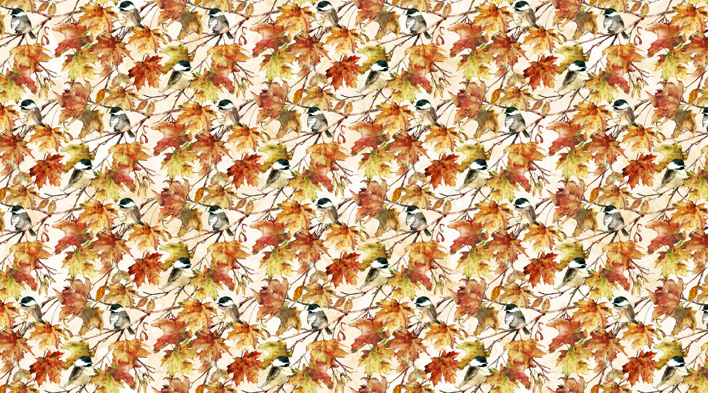 AUTUMN BREEZE Birds cream multi