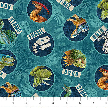 DINO ROAR teal multi DP28463-68