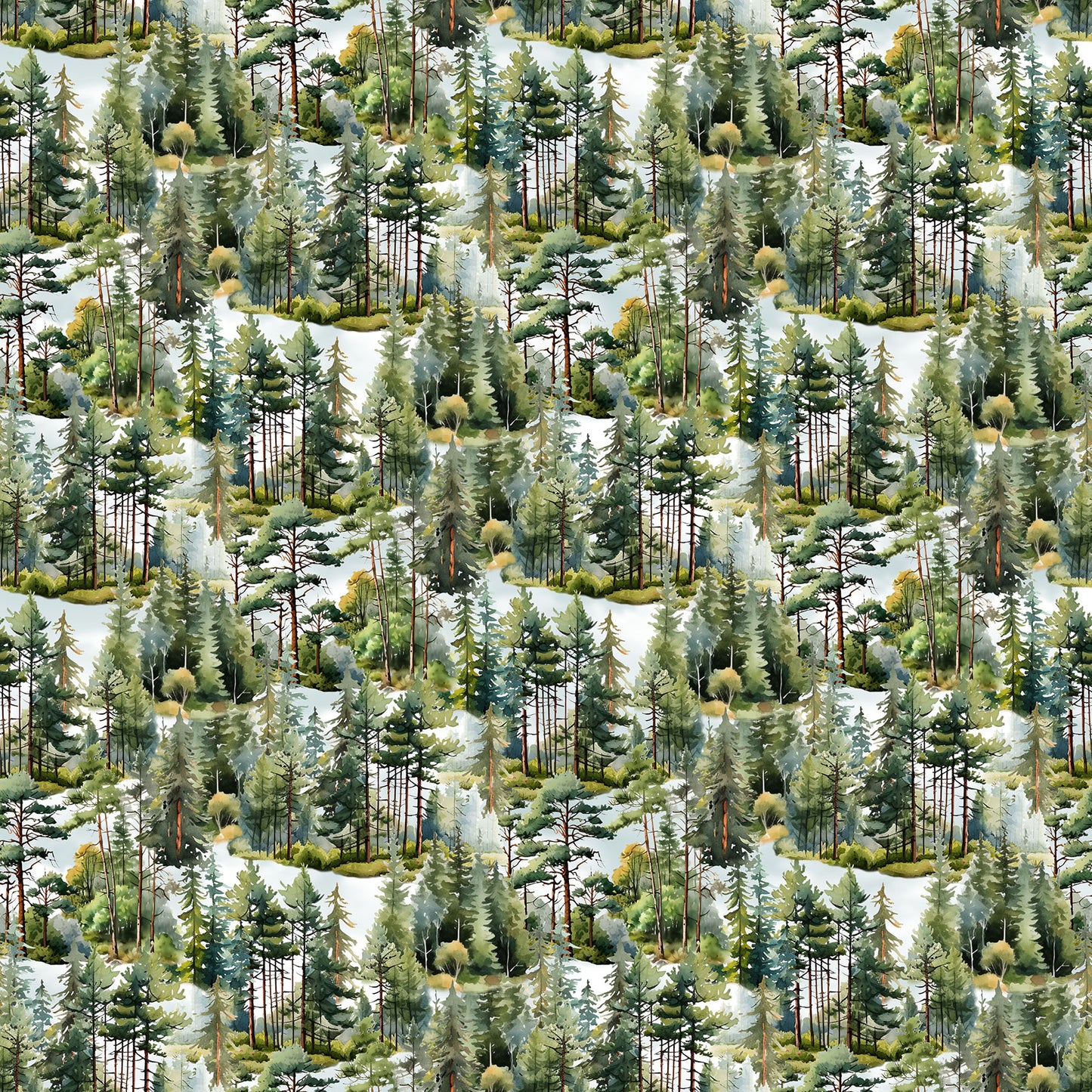 LAKESIDE RETREAT Trees green multi