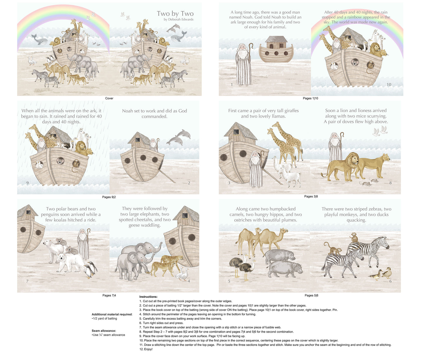 TWO BY TWO Book 36"x42" Panel