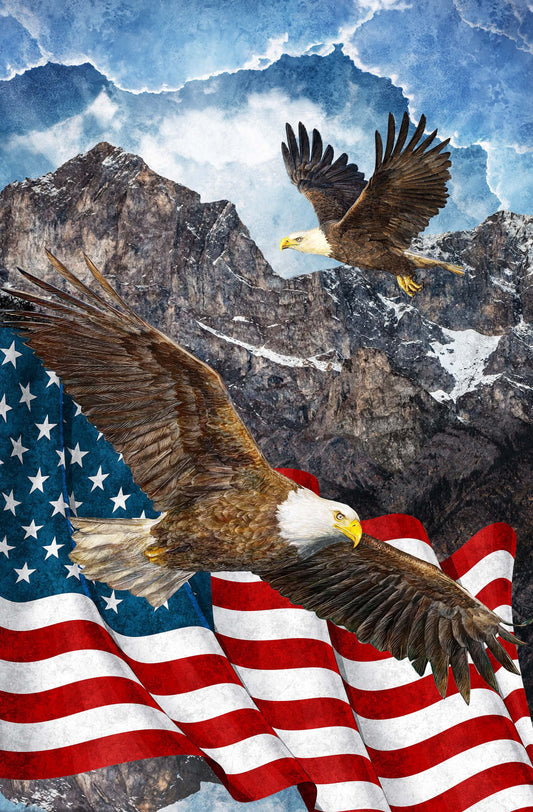 STARS AND STRIPES VII DP39435-49 Panel 28"x43"