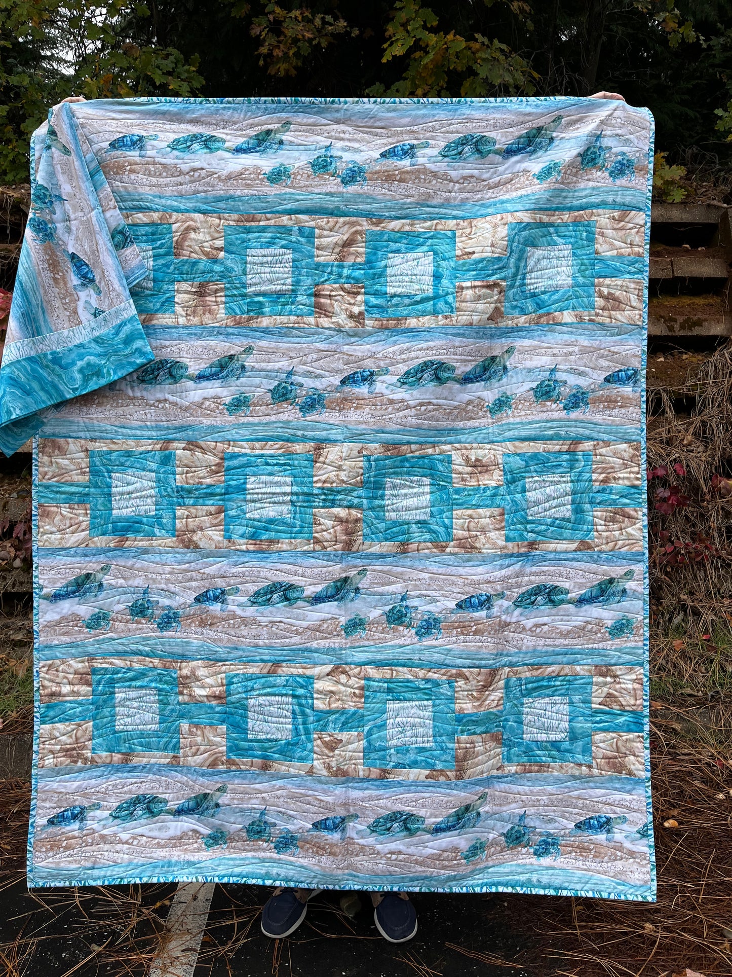 QUILT Link Up Turtle Bay with pillowcase