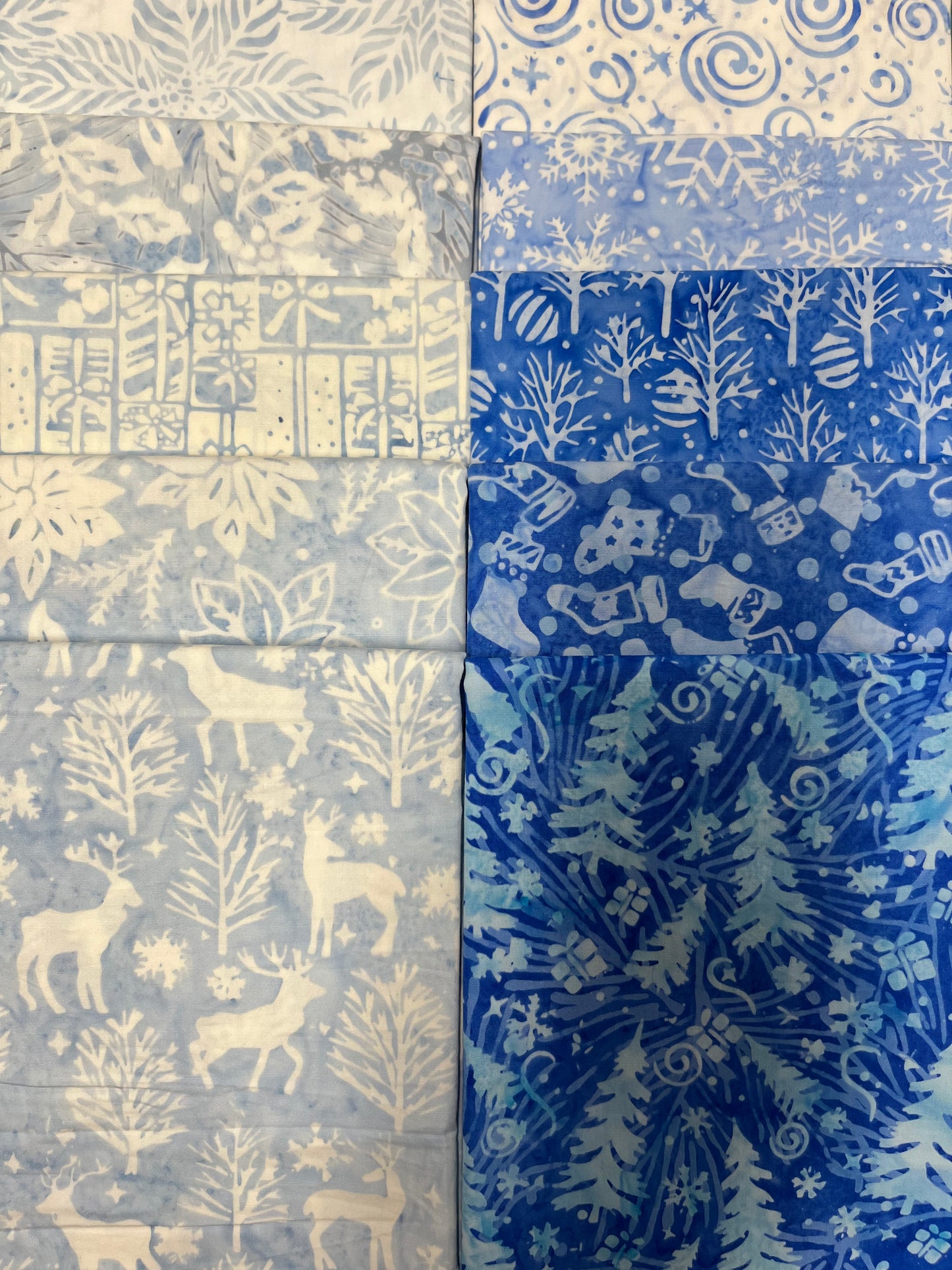 FROSTED WISHES Icy Blue 10 Half Yards