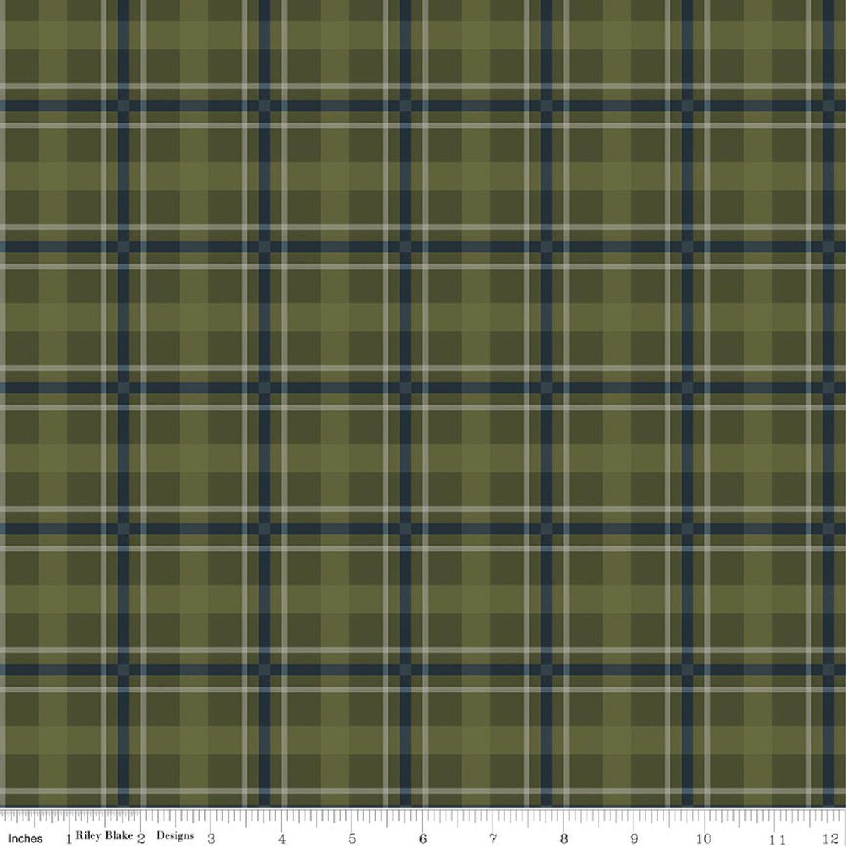 FLANNEL Cretaceous Plaid Forest - 1 yards