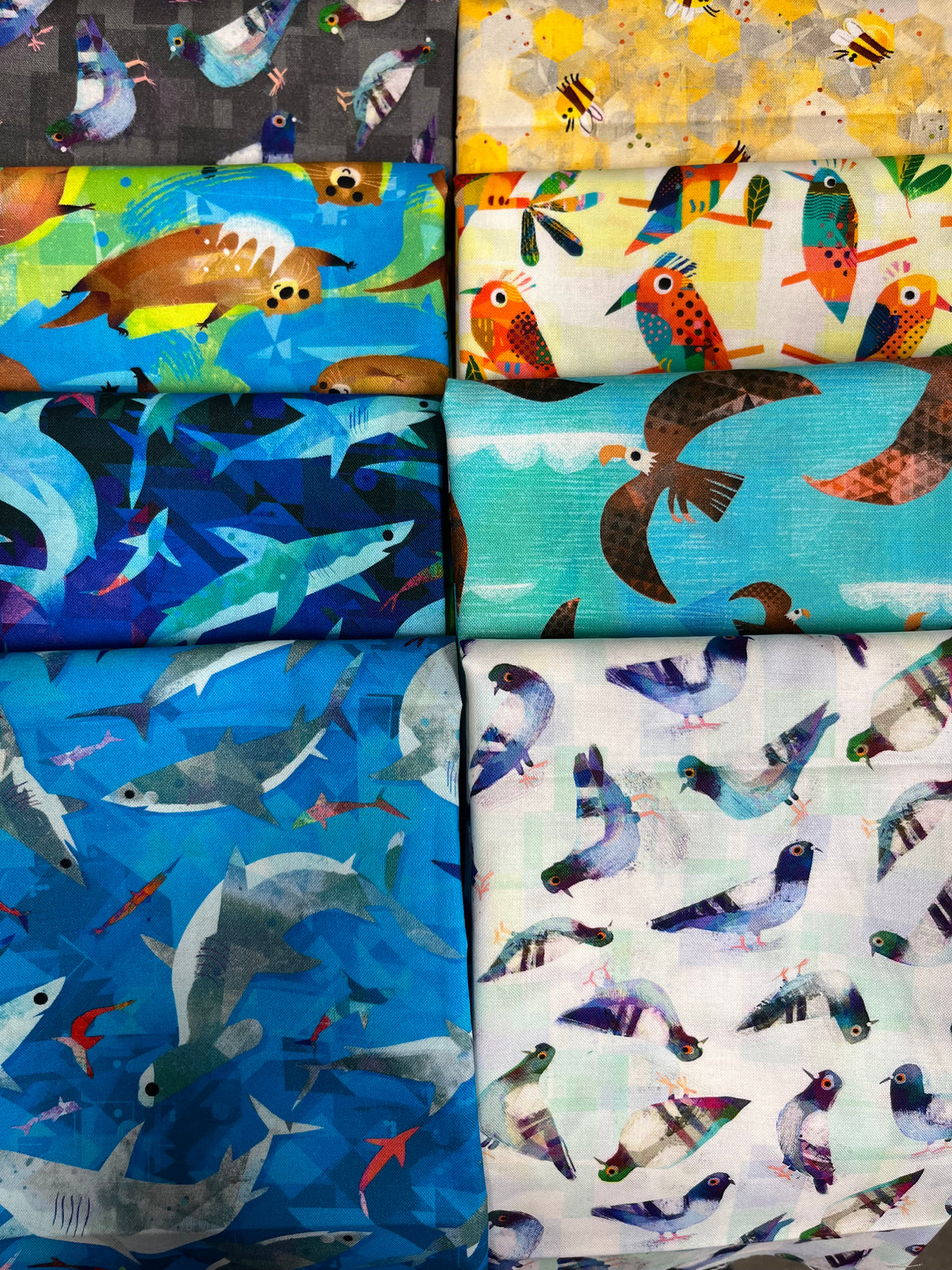 ANIMAL KINGDOM Sea 8 Fat Quarters