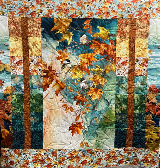 THROUGH THE WINDOW Autumn Breeze 51"x54"