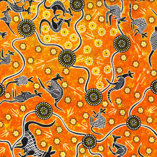 AUSTRALIAN Kangaroo Dreaming 2 orange