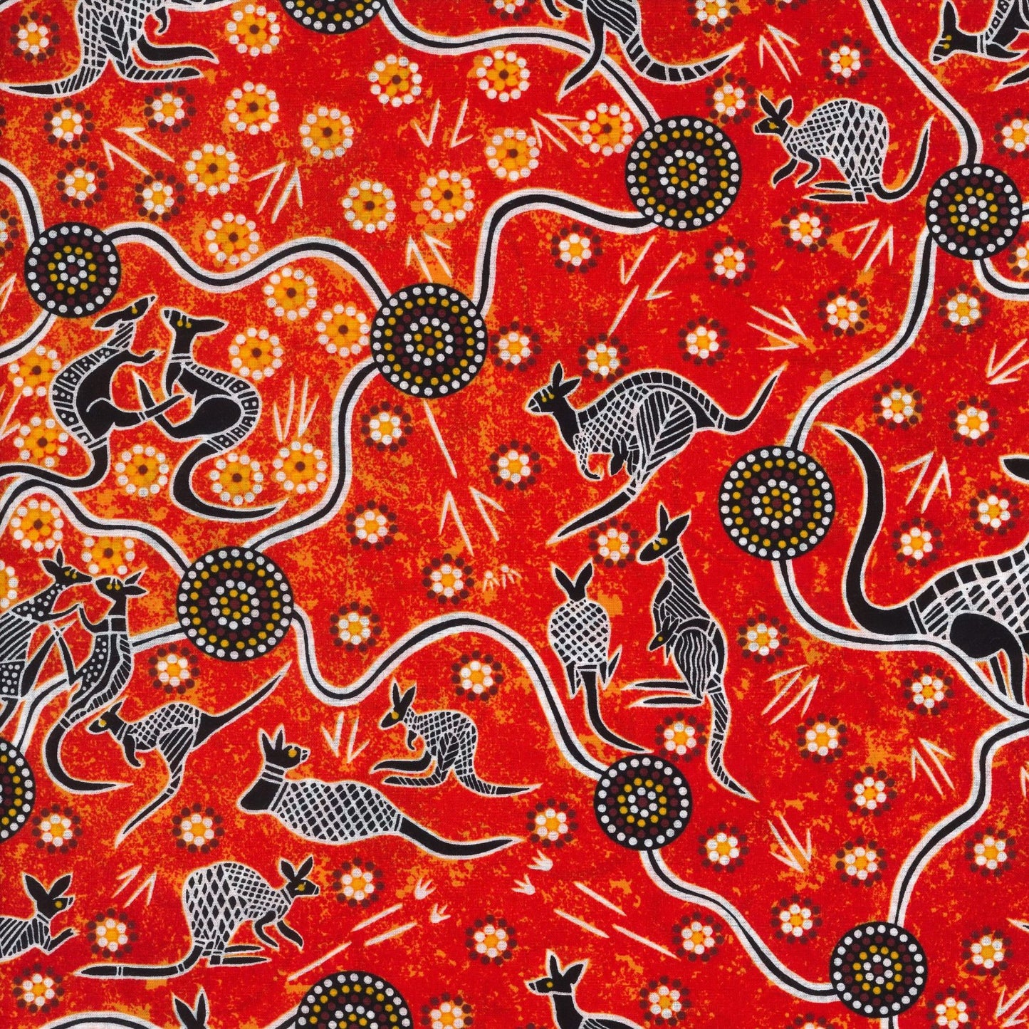 AUSTRALIAN Kangaroo Dreaming 2 red