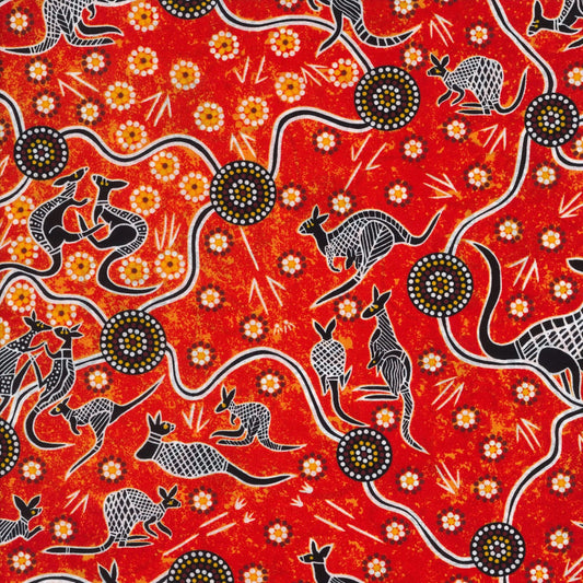 AUSTRALIAN Kangaroo Dreaming 2 red