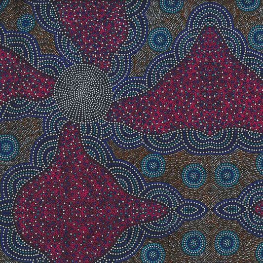 AUSTRALIAN Kangaroo Grass & Bush Waterhole red