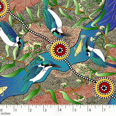 AUSTRALIAN Kingfisher Camp by River ecru