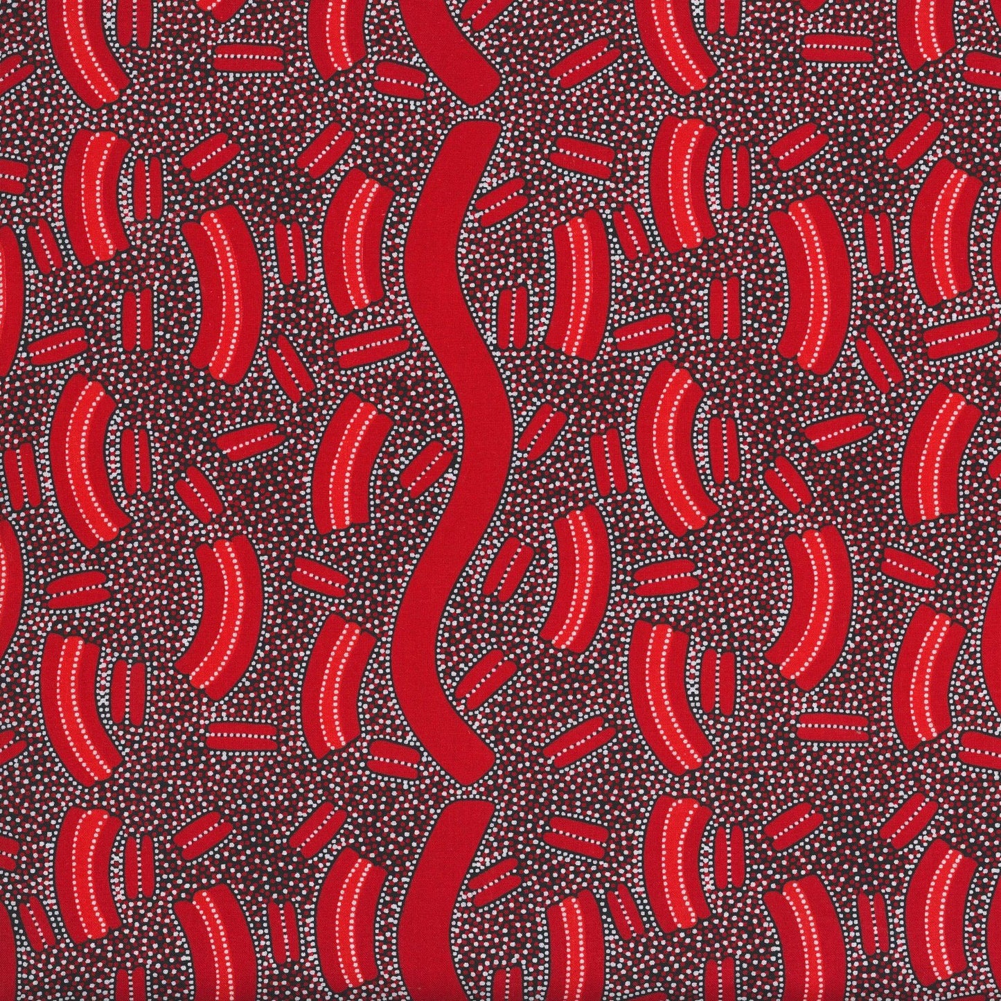AUSTRALIAN Mulga Seeds dark red-3/4 yd REMNANT