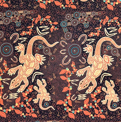 AUSTRALIAN Man & Goanna brown