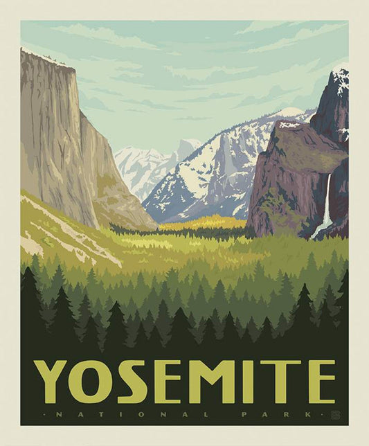 NATIONAL PARKS Yosemite Panel 36"x43"- Green