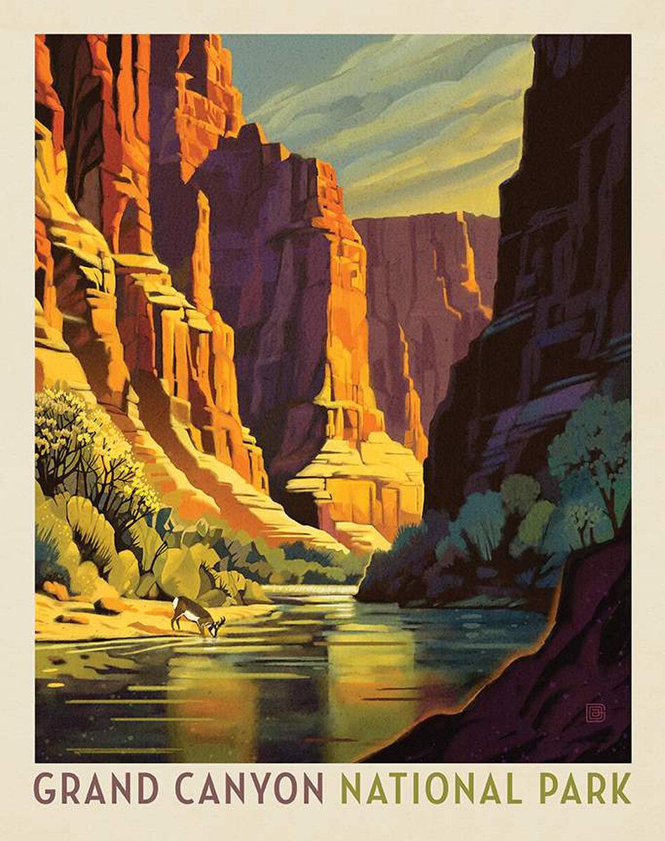 NATIONAL PARKS WILDERNESS & WONDER Grand Canyon Panel 36"x43"