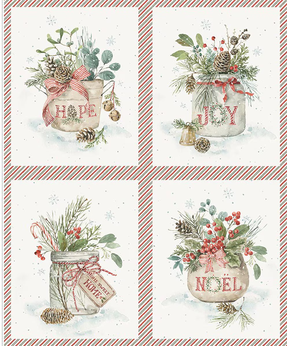 HOLIDAY SPIRIT Season's Greetings Pillow Panel 36"x42"