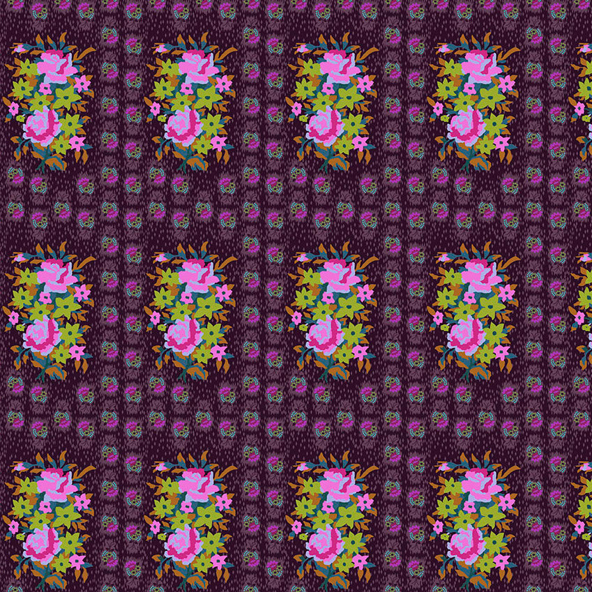 HINDSIGHT Stitched Bouquet eggplant