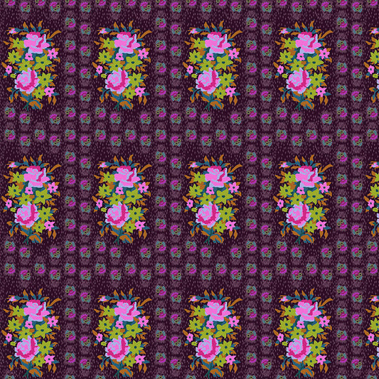 HINDSIGHT Stitched Bouquet eggplant