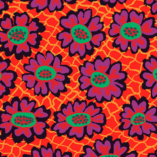 FLOWER NET crimson