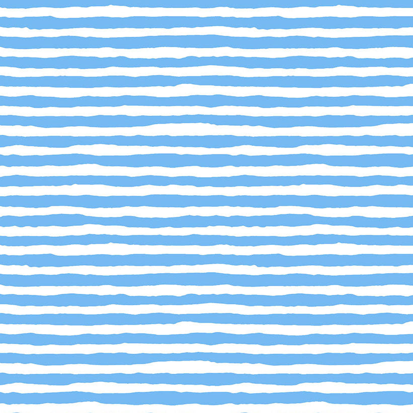 KAFFE Comb Stripe sky-2/3 yd REMNANT