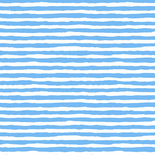 KAFFE Comb Stripe sky-2/3 yd REMNANT