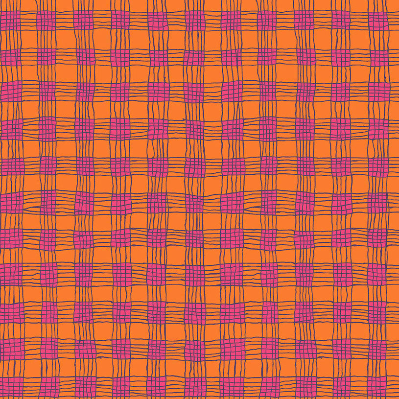 GINGHAM coral NEW