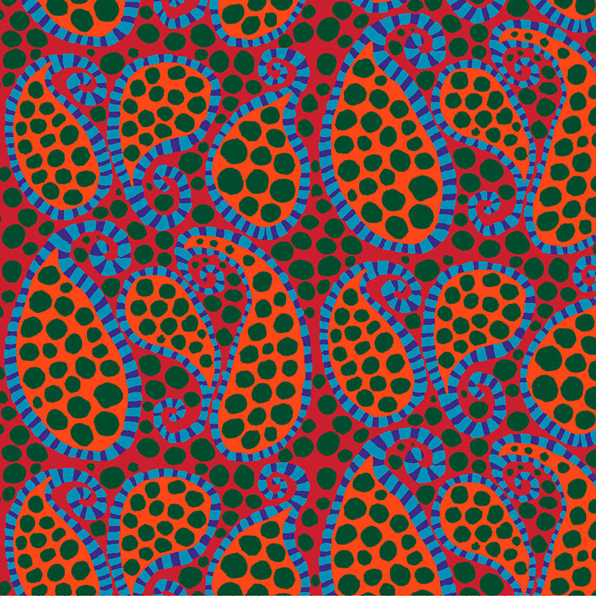 PAISLEY DOT red