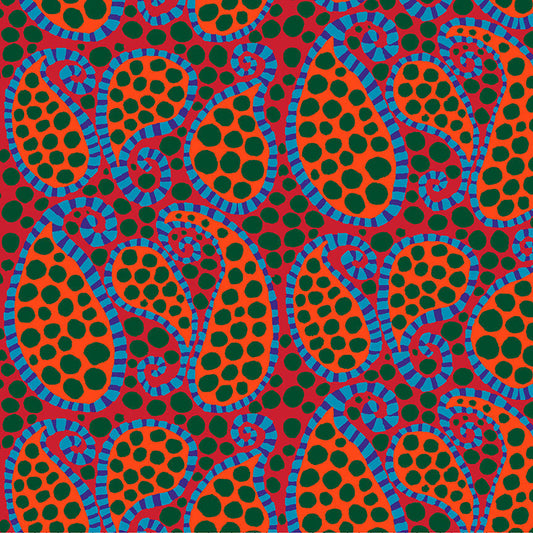 PAISLEY DOT red