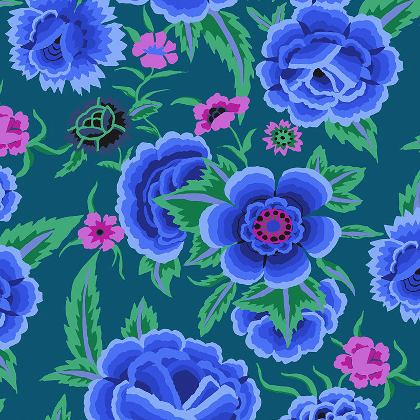 EMBROIDERED SHAWL blue