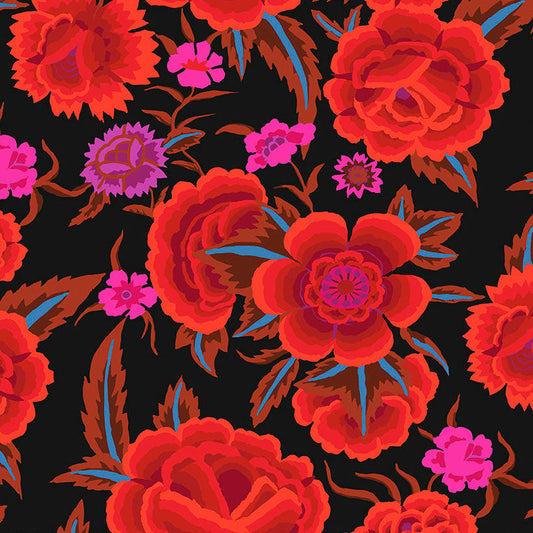 EMBROIDERED SHAWL red