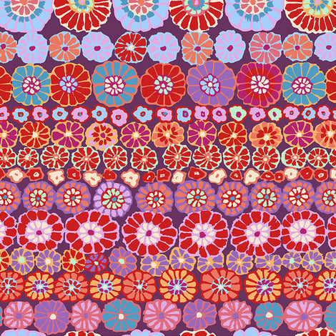 ROW FLOWERS red