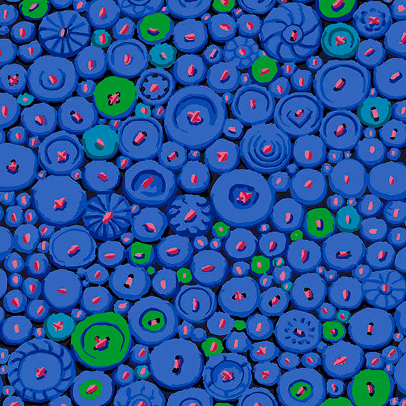 BUTTON MOSAIC blue