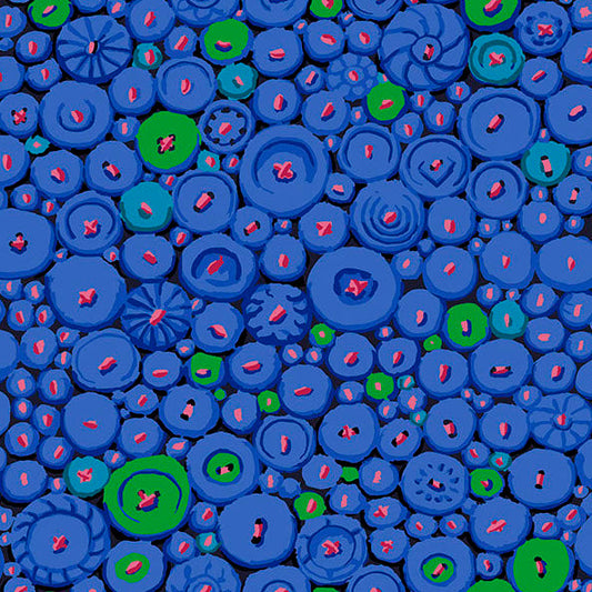 BUTTON MOSAIC blue