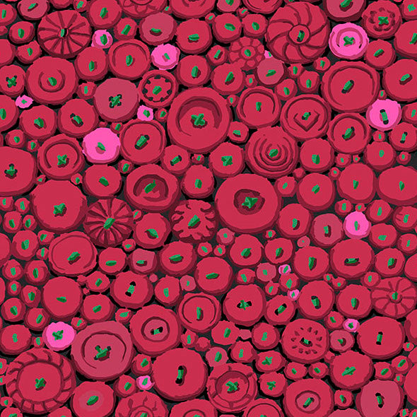 BUTTON MOSAIC red