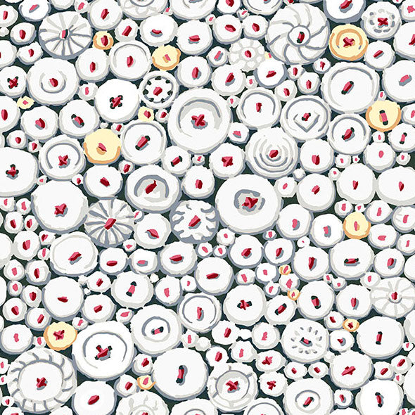 BUTTON MOSAIC white