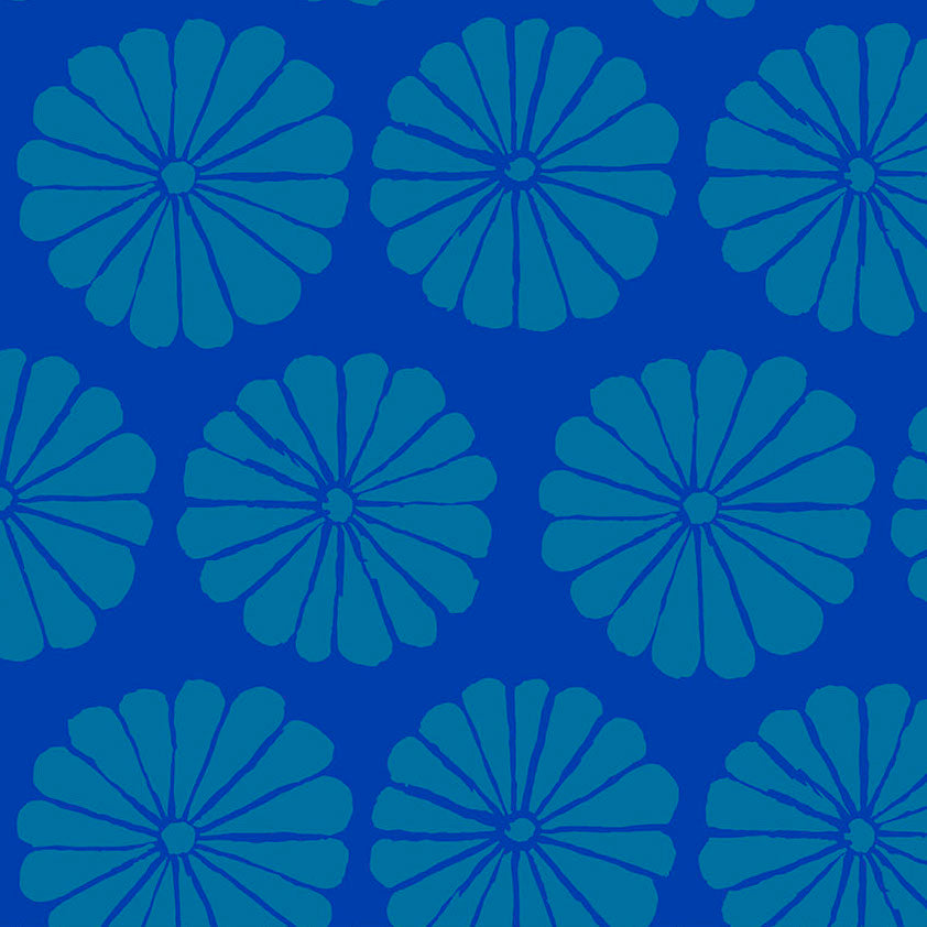 DAMASK FLOWER blue