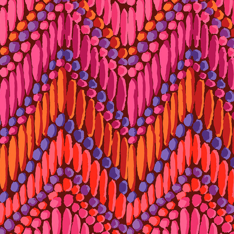 BEADED CURTAIN red