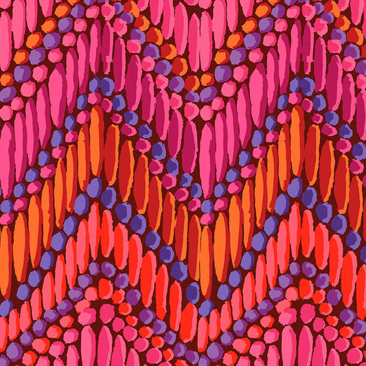 BEADED CURTAIN red