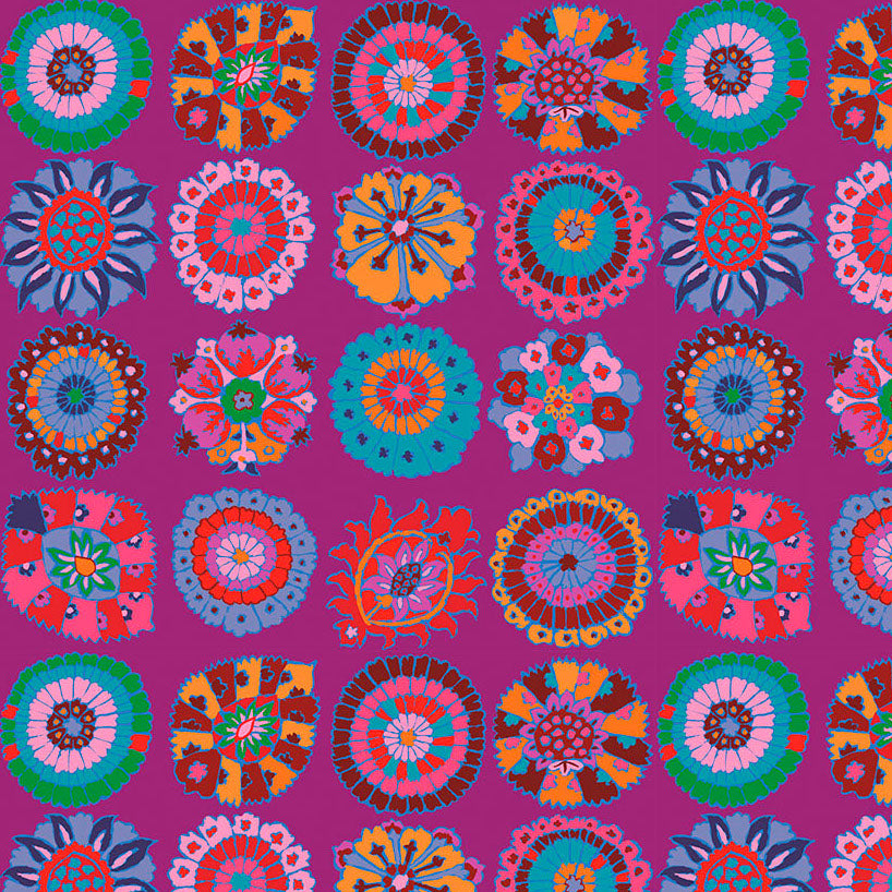 KAFFE Carpet Cookies magenta -5/8 yd REMNANT