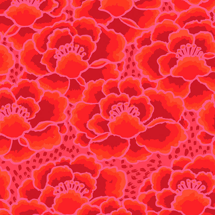 TONAL FLORAL red