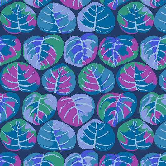 PALM LEAVES blue NEW