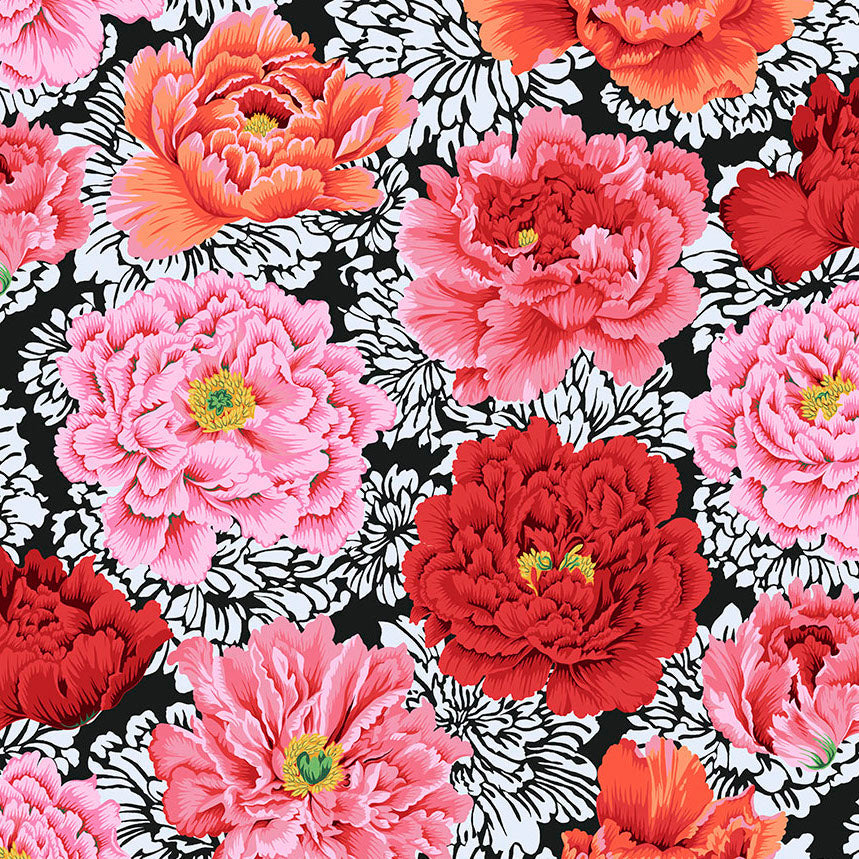 BROCADE PEONY crimson