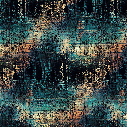 ABANDONED Fractured Mosaic indigo