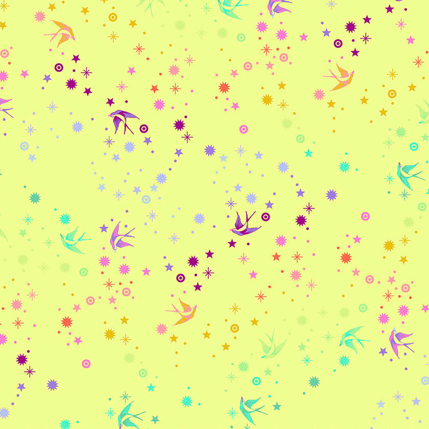 TULA PINK TRUE COLORS Fairy Dust lime