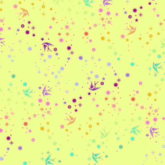 TULA PINK TRUE COLORS Fairy Dust lime