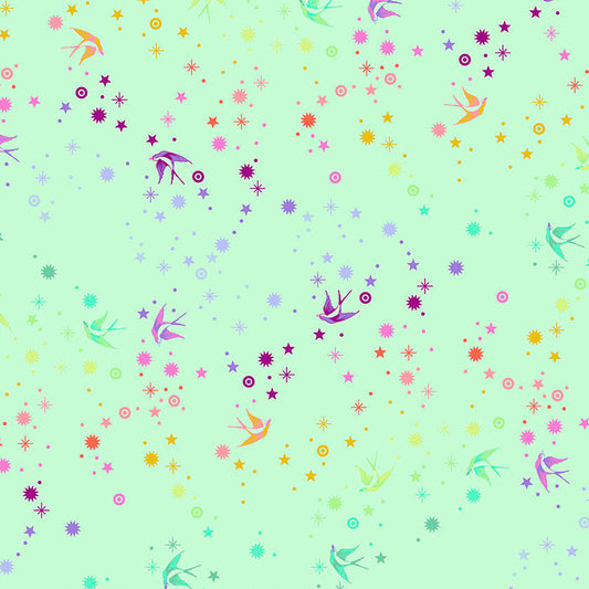 TULA PINK TRUE COLORS Fairy Dust mint